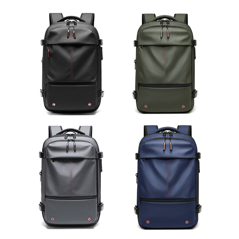 Zaino da viaggio AeroMax disponibile in nero, verde, grigio e blu